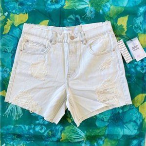 Urban Outfitters | BDG Dropped Waist Distressed Destroy Denim Short Light Blue